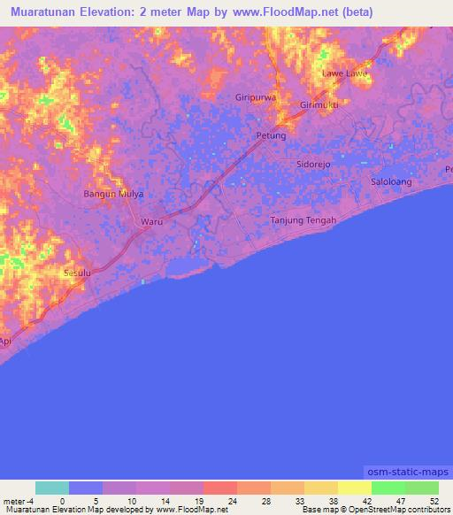 Muaratunan,Indonesia Elevation Map