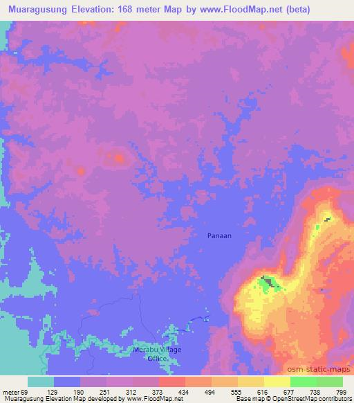 Muaragusung,Indonesia Elevation Map