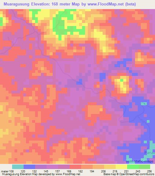 Muaragusung,Indonesia Elevation Map