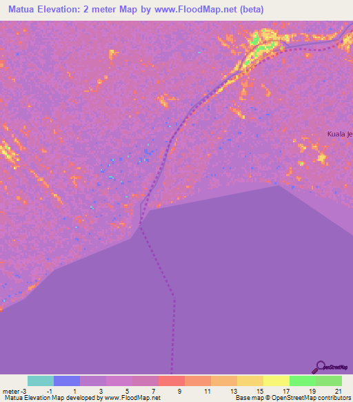 Matua,Indonesia Elevation Map