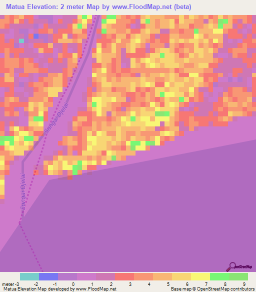 Matua,Indonesia Elevation Map