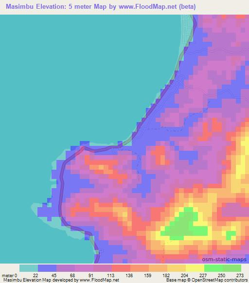 Masimbu,Indonesia Elevation Map