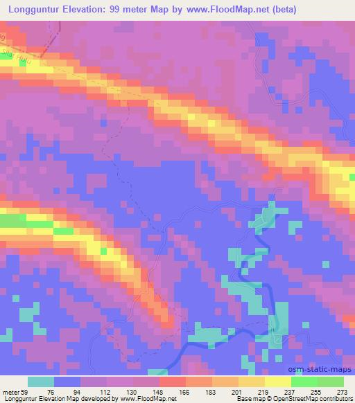 Longguntur,Indonesia Elevation Map