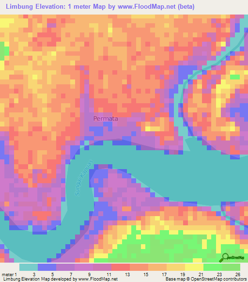 Limbung,Indonesia Elevation Map