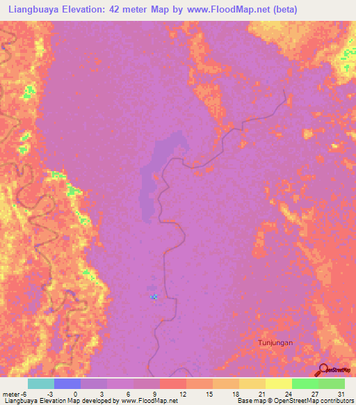 Liangbuaya,Indonesia Elevation Map