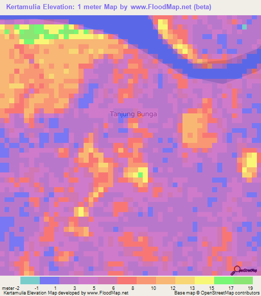 Kertamulia,Indonesia Elevation Map