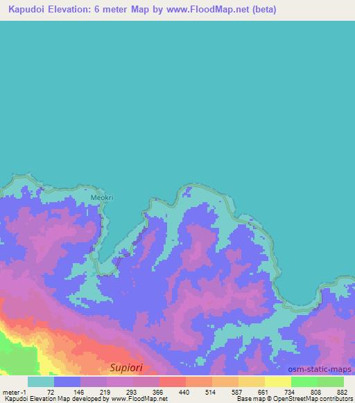 Kapudoi,Indonesia Elevation Map