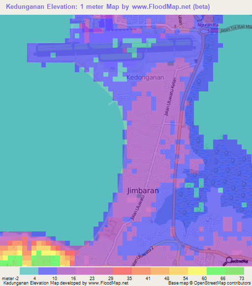 Kedunganan,Indonesia Elevation Map