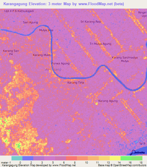 Karangagung,Indonesia Elevation Map