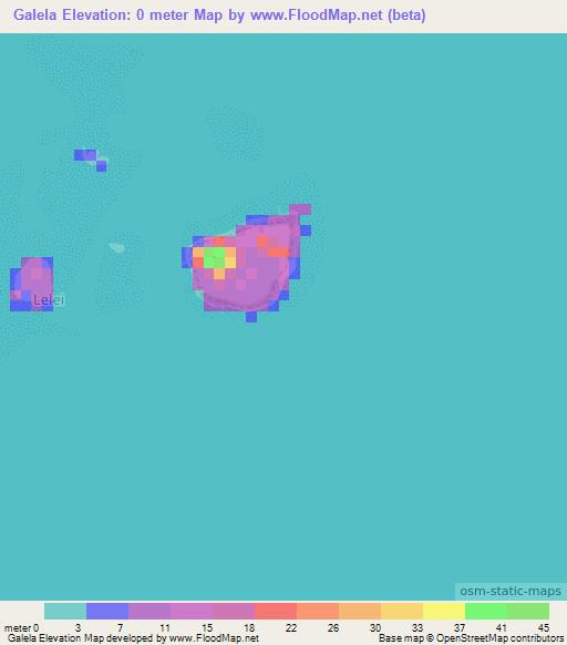 Galela,Indonesia Elevation Map