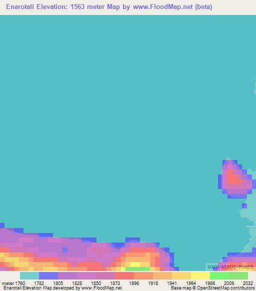 Enarotali,Indonesia Elevation Map