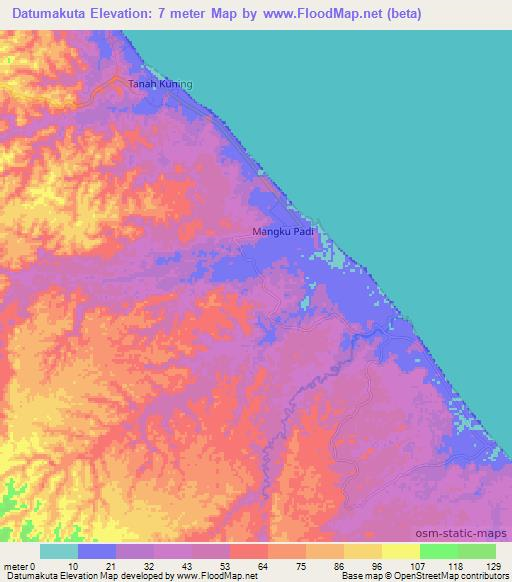 Datumakuta,Indonesia Elevation Map