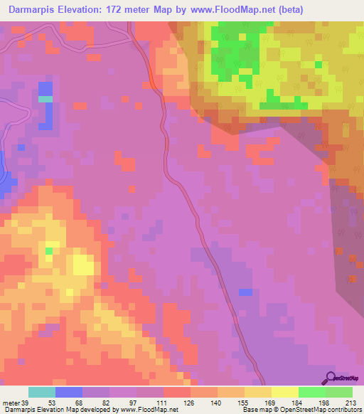 Darmarpis,Indonesia Elevation Map