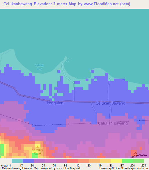 Celukanbawang,Indonesia Elevation Map