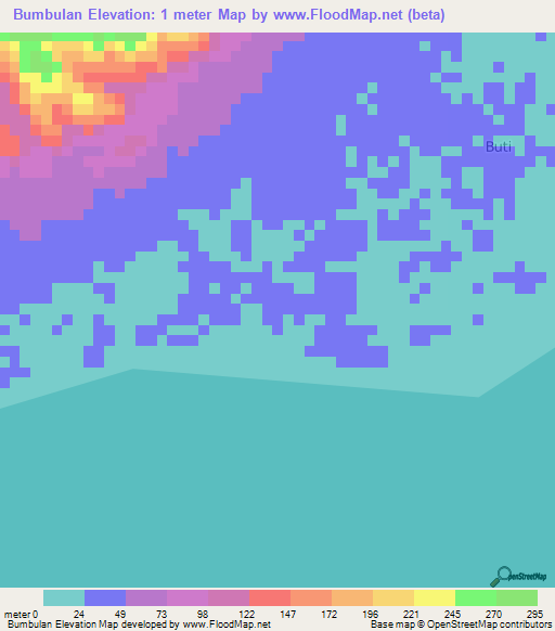 Bumbulan,Indonesia Elevation Map