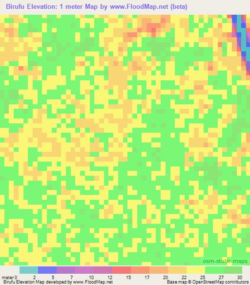 Birufu,Indonesia Elevation Map