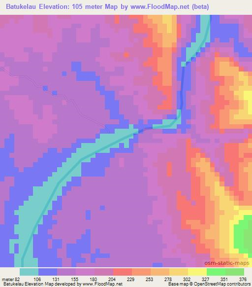 Batukelau,Indonesia Elevation Map