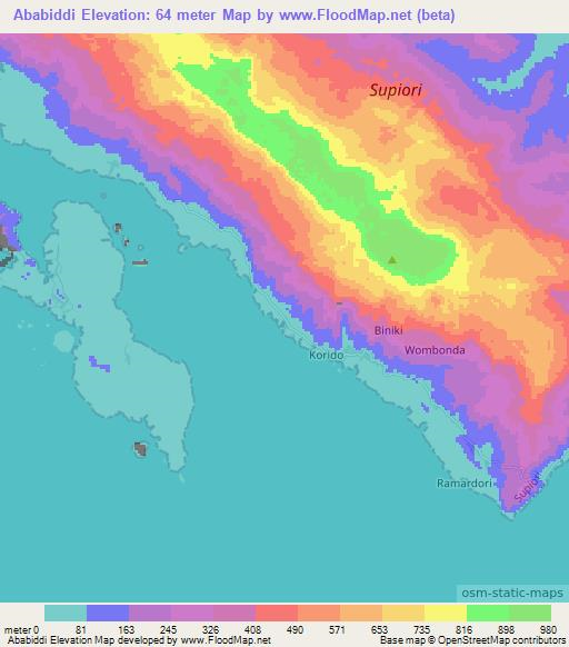 Ababiddi,Indonesia Elevation Map