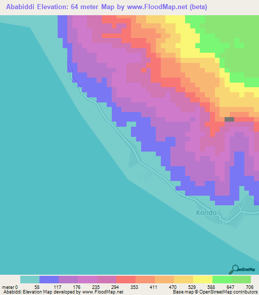 Ababiddi,Indonesia Elevation Map