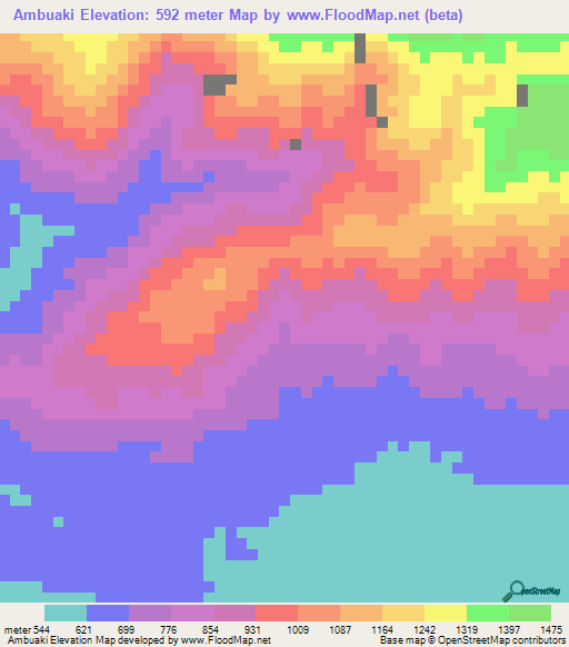 Ambuaki,Indonesia Elevation Map