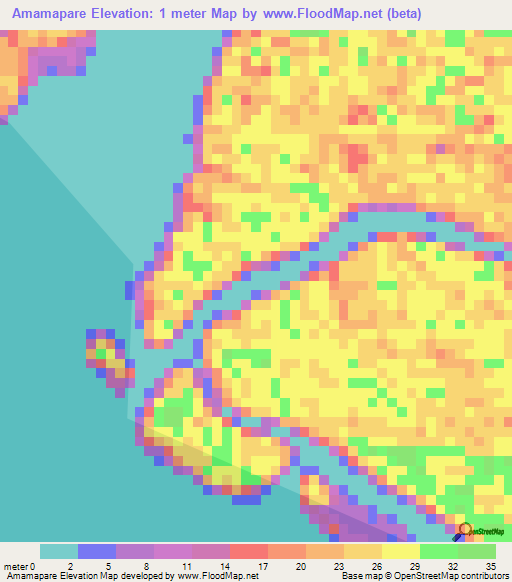 Amamapare,Indonesia Elevation Map