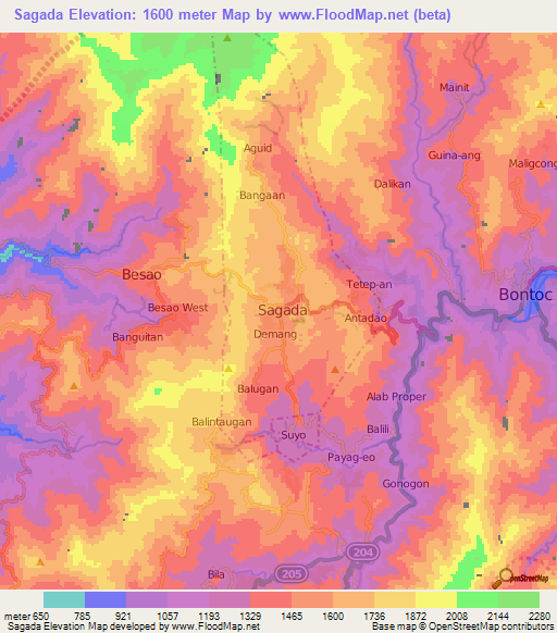 Sagada Philippines Map