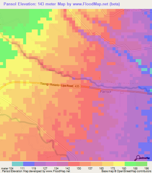 Pansol,Philippines Elevation Map