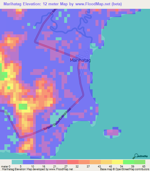 Marihatag,Philippines Elevation Map