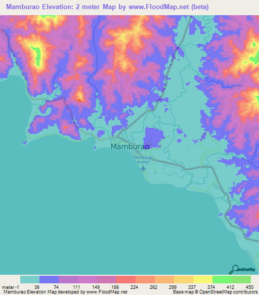 Mamburao,Philippines Elevation Map