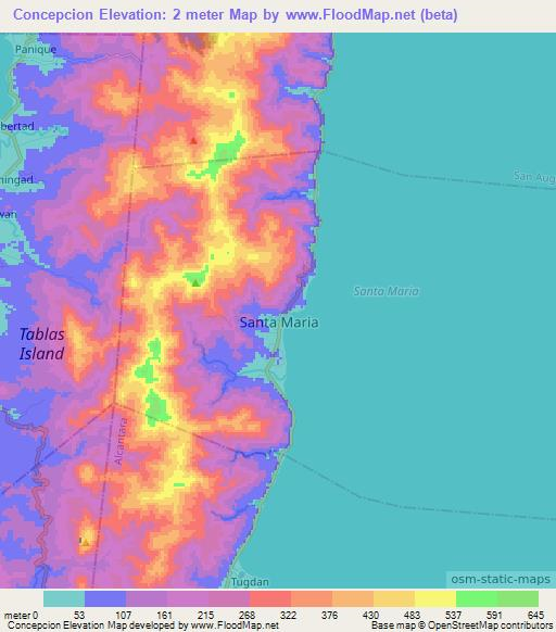 Concepcion,Philippines Elevation Map