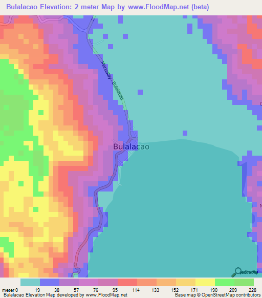 Bulalacao,Philippines Elevation Map