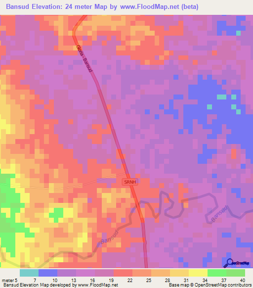 Bansud,Philippines Elevation Map