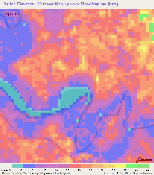 Serian,Malaysia Elevation Map