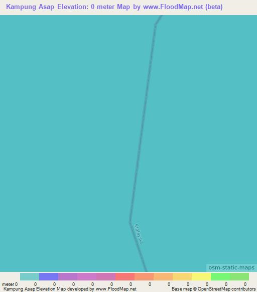 Kampung Asap,Malaysia Elevation Map