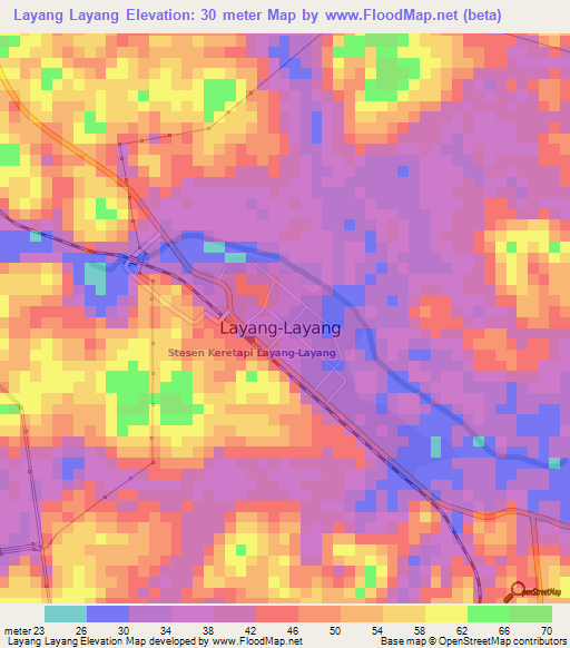 Layang Layang,Malaysia Elevation Map