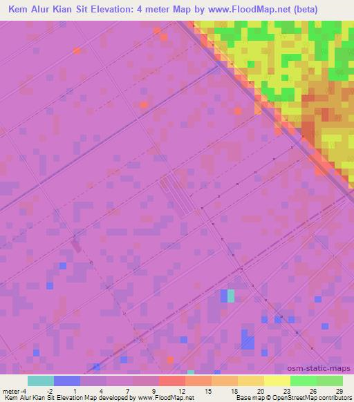 Kem Alur Kian Sit,Malaysia Elevation Map