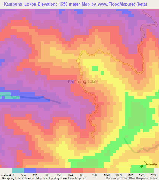 Kampung Lokos,Malaysia Elevation Map