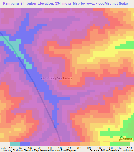 Kampung Simbulon,Malaysia Elevation Map