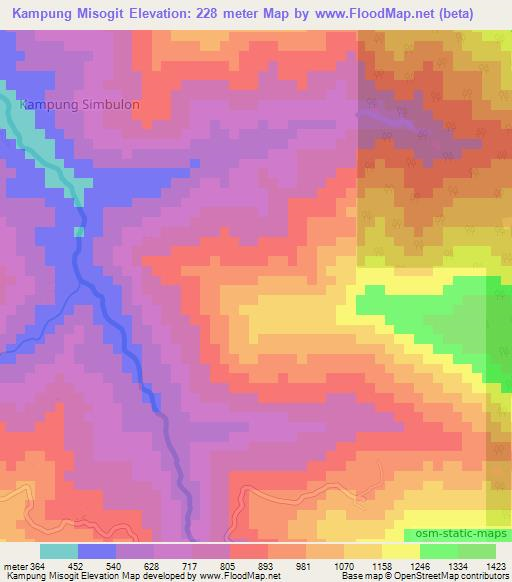 Kampung Misogit,Malaysia Elevation Map