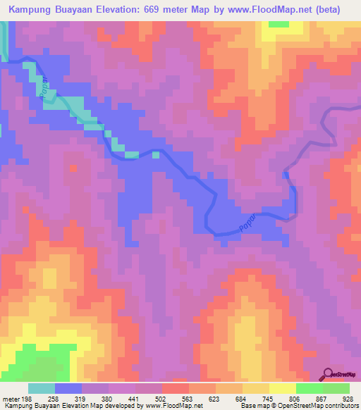 Kampung Buayaan,Malaysia Elevation Map