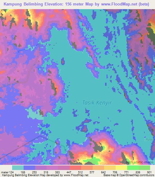 Kampung Belimbing,Malaysia Elevation Map