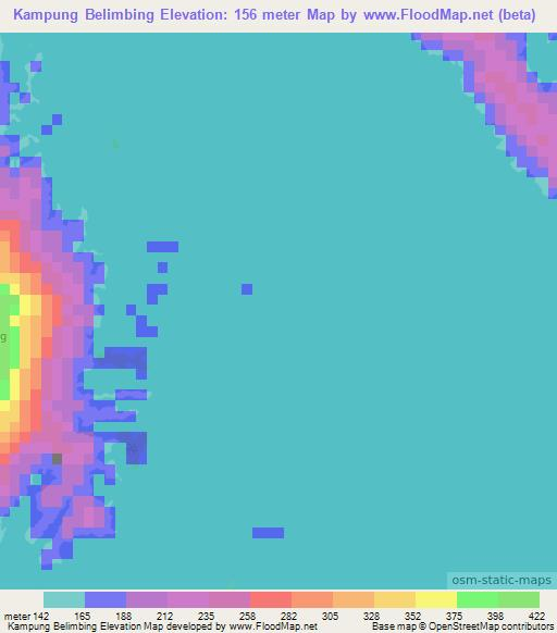 Kampung Belimbing,Malaysia Elevation Map