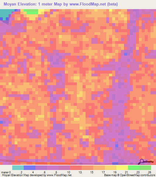 Moyan,Malaysia Elevation Map