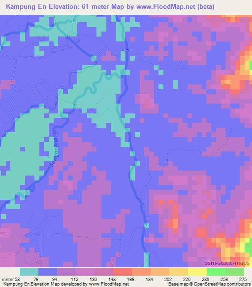 Kampung En,Malaysia Elevation Map