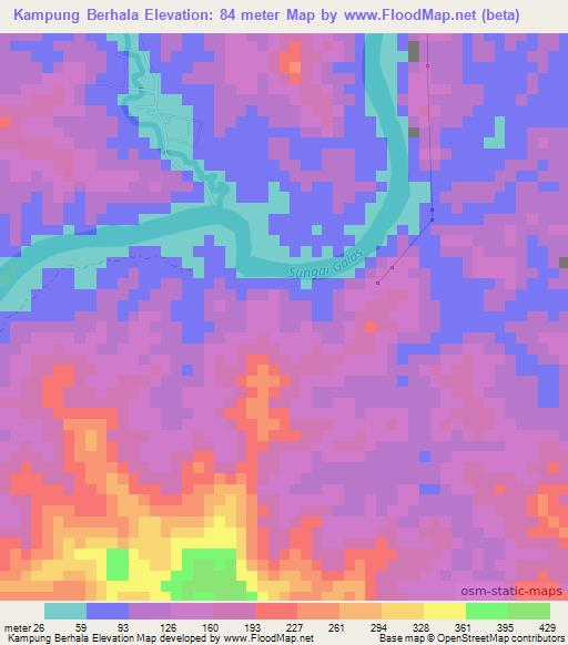 Kampung Berhala,Malaysia Elevation Map