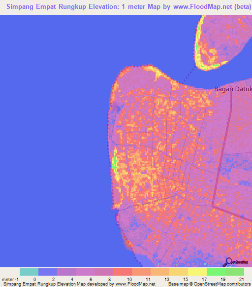 Simpang Empat Rungkup,Malaysia Elevation Map