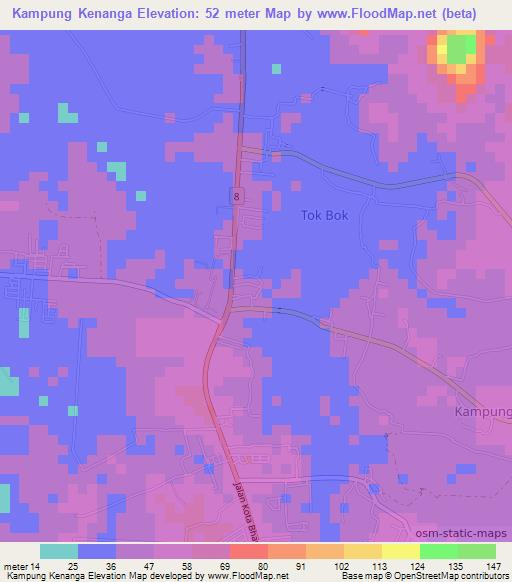 Kampung Kenanga,Malaysia Elevation Map