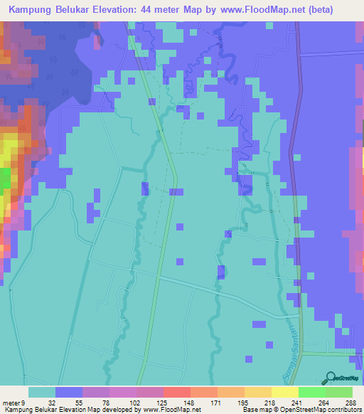 Kampung Belukar,Malaysia Elevation Map