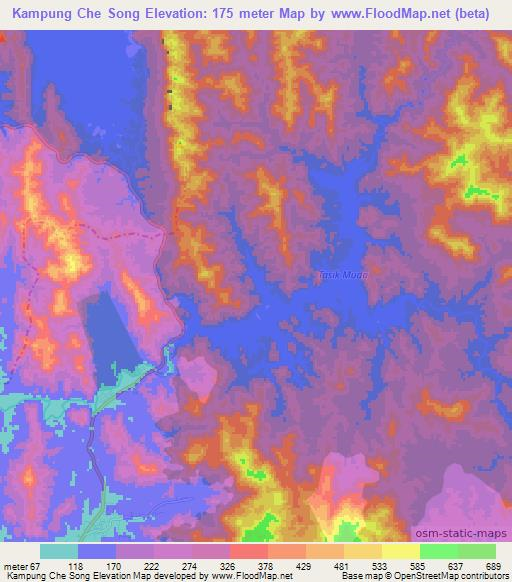 Kampung Che Song,Malaysia Elevation Map