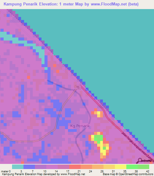 Kampung Penarik,Malaysia Elevation Map